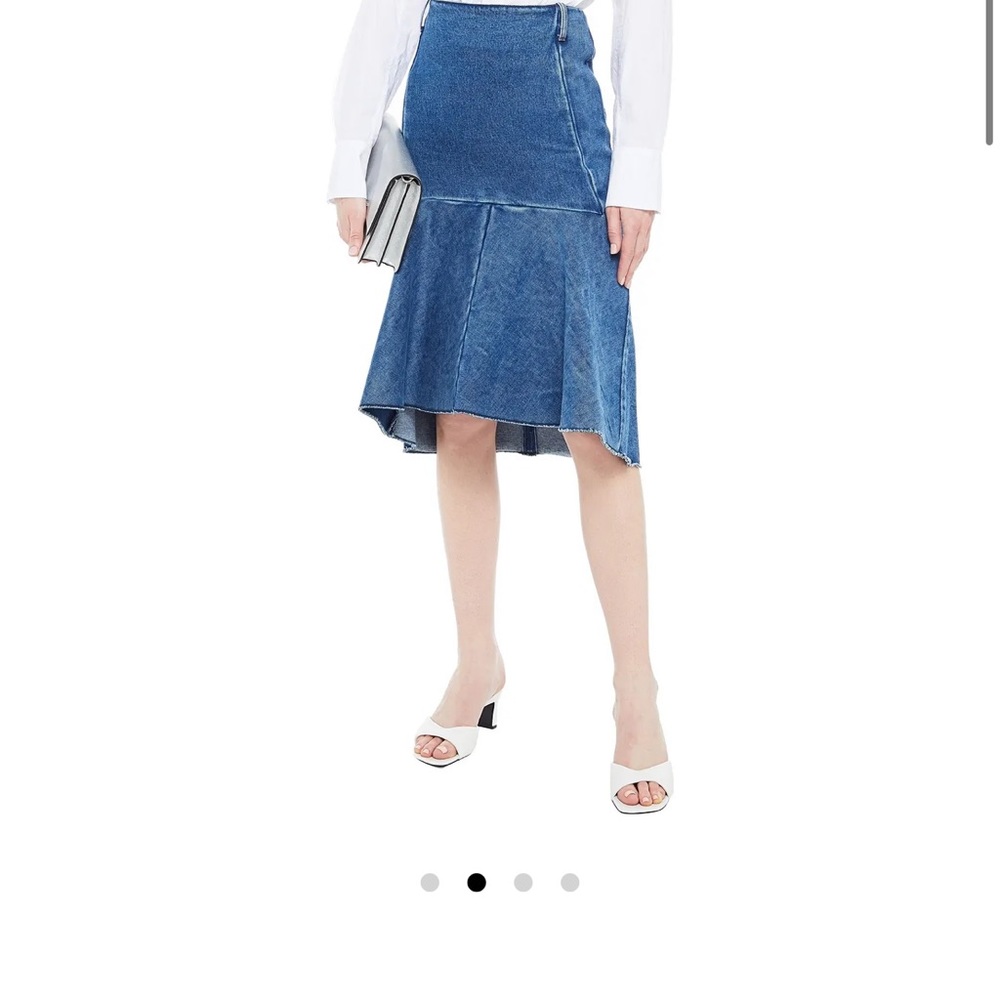 Balenciaga fluted denim skirt